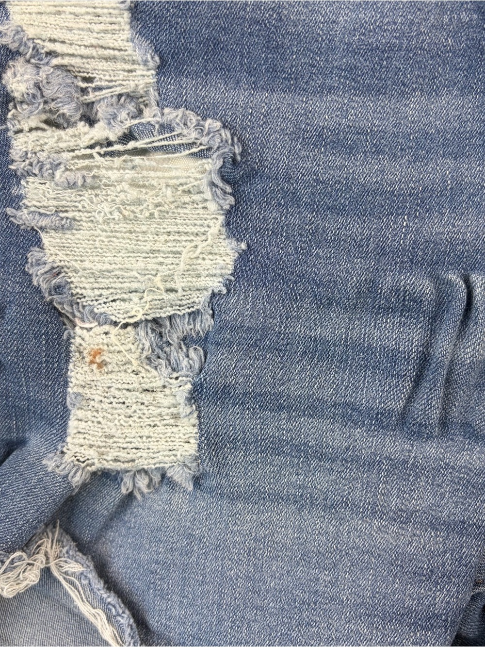 Aeropostale Women's Size 8 High Rise Distressed Denim Shorts Blue Ripped Cut Off - Picture 5 of 13